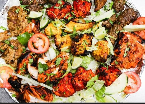 Chicken Seekh Kabab, Tandoori Chicken ,Chicken Malai Tikka, Chicken Skewers ,Beef Seekh Kabab (1-4)