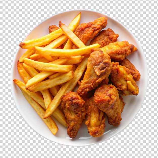 Fried Wings (12pcs) With Fries