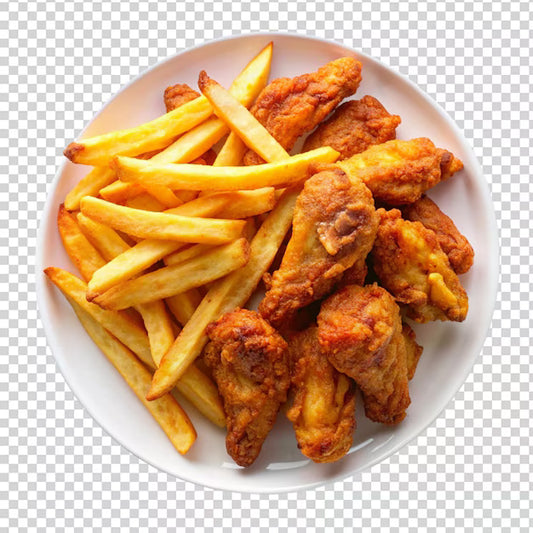 Fried Wings (12pcs) With Fries